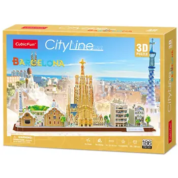 Puzzle 3D City Line Barcelona (photo)
