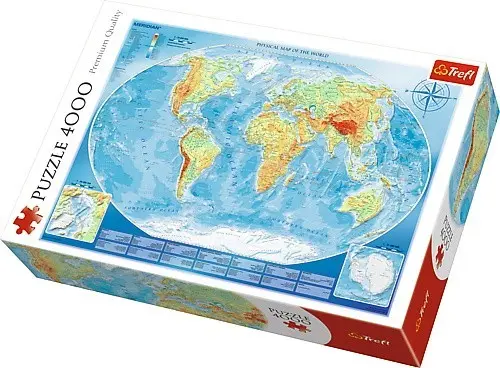 TREFL Puzzle World map, 4000 pcs (photo 1)