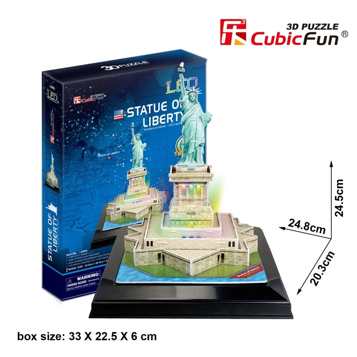 CUBICFUN 3D puzzle with LED Statue Of Liberty (photo 7)