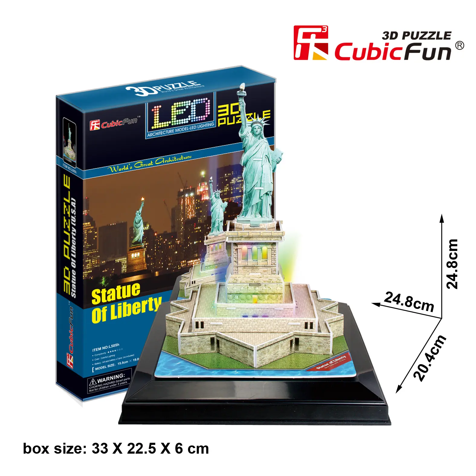 CUBICFUN 3D puzzle with LED Statue Of Liberty (photo 2)