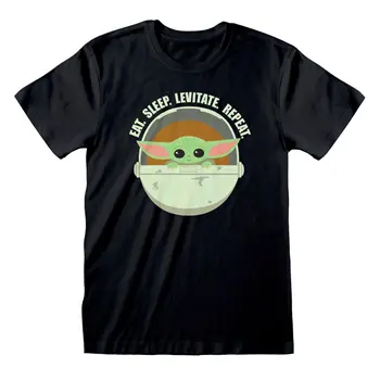 Star Wars The Mandalorian T-Shirt Eat Sleep Levitate Size M (photo)
