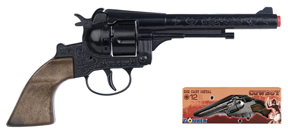 Metal cowboy revolver 12 roundles Gonher (photo 0)