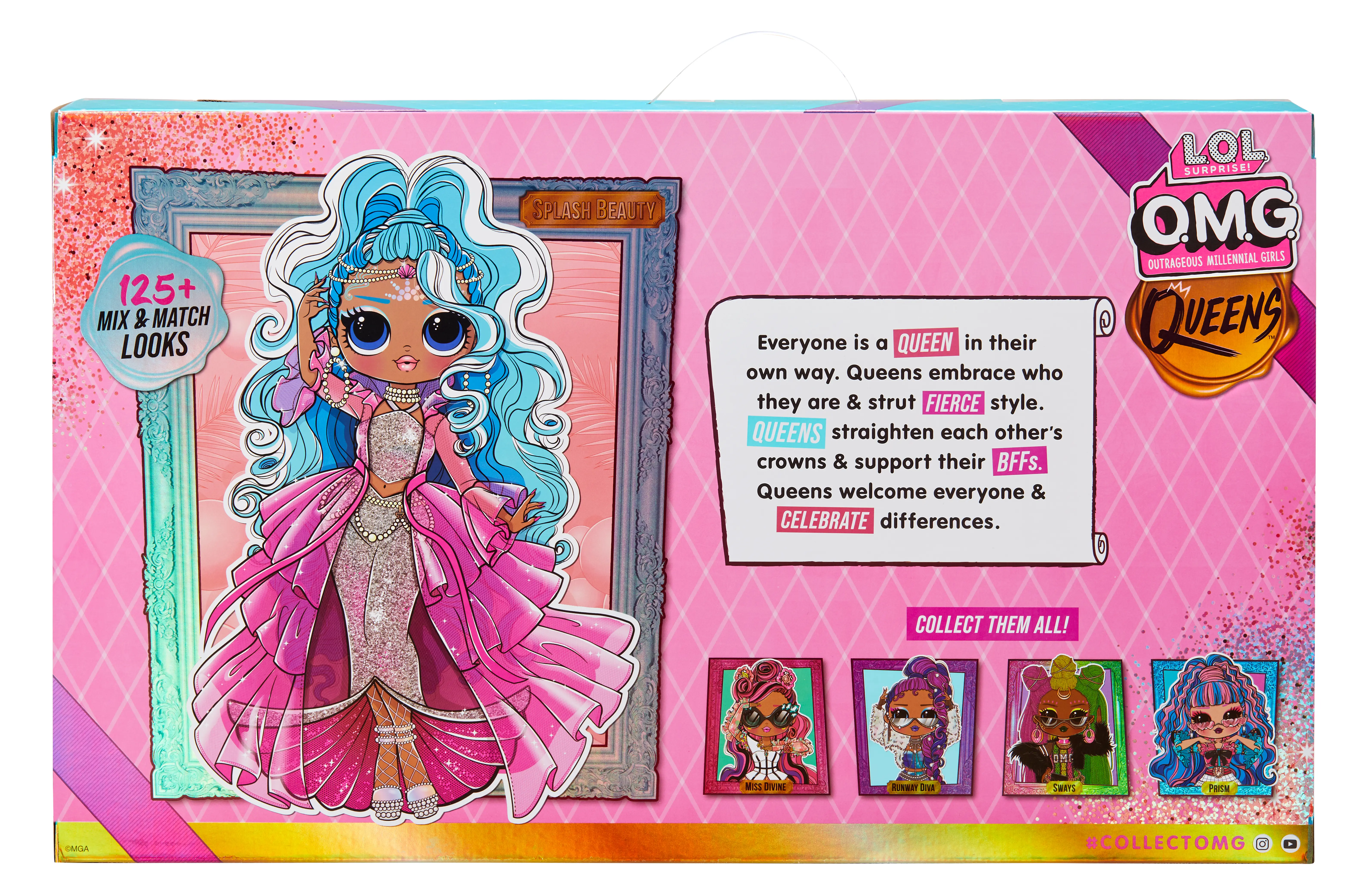 Lol Surprise OMG Queens Splash Beauty Fashion Doll with 125+ Mix and Match Fashion Looks